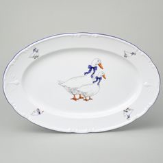 Constance husy, Mísa oválná 36 cm, Thun 1794, karlovarský porcelán