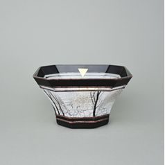 Studio Miracle: Bowl Black & White, 17,5 cm, Hand-decorated by Vlasta Voborníková