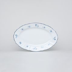 Mísa oválná 26 cm, Thun 1794, karlovarský porcelán, BERNADOTTE kytička