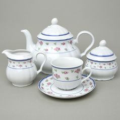 Čajová pro 6 osob, Thun 1794, karlovarský porcelán, ROSE 80283