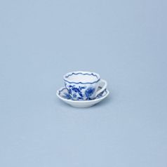 Cup + saucer mini, Original Blue Onion pattern