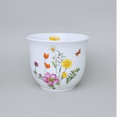 Květináč bez uch, bez nožky pr.15,5; v.13 cm, květinová louka, Český porcelán a.s.