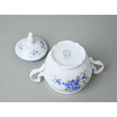 Lid for sugar bowl 0,3 l, Thun 1794 Carlsbad porcelain, BERNADOTTE Forget-me-not-flower