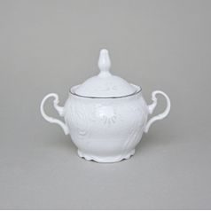 Sugar bowl 300 ml, Thun 1794 Carlsbad porcelain, BERNADOTTE frost