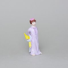 A Girl With Clown, 4,5 x 6 x 12,5 cm , Saxe, Porcelánové figurky Duchcov
