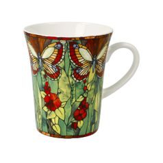 Mug L.C.Tiffany - Butterflies, 400 ml, Fine Bone China, Goebel