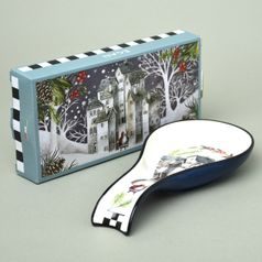 Odkládací lopatka 21 x 10 cm, vánoční krajina, nový kostní porcelán, EGAN