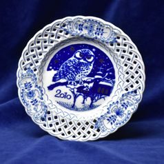 Annual plate 2010 perforated 18 cm, Original Blue Onion Pattern
