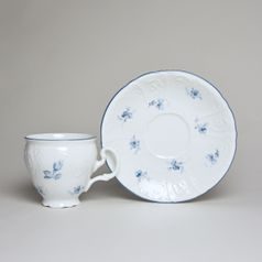 Podšálek 14 cm, Thun 1794, karlovarský porcelán, BERNADOTTE kytička
