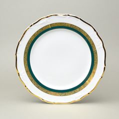 Plate dining 25 cm, Marie Louise 8800501 gold + green, Thun 1794 a.s.