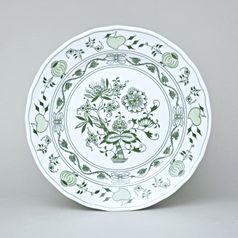 Plate flat 26 cm, Green Onion Pattern, Cesky porcelan a.s.