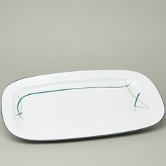Podnos 35 cm, dekor 80216 tráva, Thun 1794, karlovarský porcelán