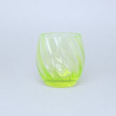 Sklenice OPTICA bez ucha (uranové sklo), 300 ml, Sklárna Janov