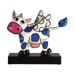 Figurine Romero Britto - Flying Cow, 37,2 / 15,5 / 31 cm, Porcelain, Goebel