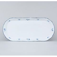 Tray square 37 cm, Thun 1794 Carlsbad porcelain, BERNADOTTE blue flower