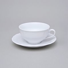 Verona bílá se spodní značkou: Šálek nízký 190 ml + podšálek 15 cm, G. Benedikt 1882