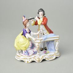 Koncertní skupina, 13 x 8 x 14 cm, Porcelánové figurky Gläserne Porzellanmanufaktur