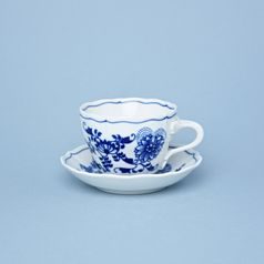 Cup and saucer A/2 + A/1, 170 ml and 13 cm for coffee, Original Blue Onion Pattern