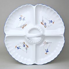 4-Compartment dish 32 cm, Český porcelán a.s., husy