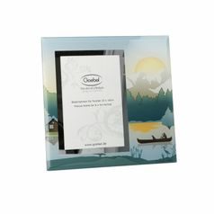 Home Accessories: Mountain Peace - Picture glass frame 20 x 20 cm, Goebel porcelain