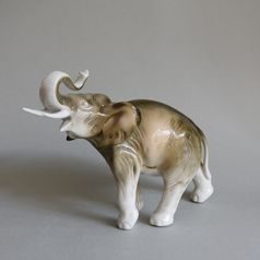 Elephant Q II., (size. 2) 30 x 12 x 20 cm, Luxor, Porcelain Figures Duchcov