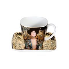 Cup and saucer 6,5 cm / 0,1 l, Bone China, Judith I, G. Klimt, Goebel