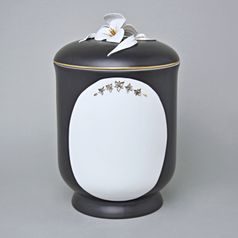 Porcelain Urn Case 29,5 x 19,5 cm, Black + Gold, Royal Dux Bohemia