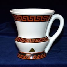 Trestající Tantalův pohár 260 ml, 12 cm, porcelánové figurky Duchcov