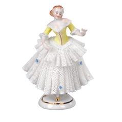 Dancer with lace 8 x 6 x 12 cm, Kurt Steiner, Porcelain Figures Unterweissbacher