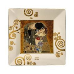 Bowl Gustav Klimt - The Kiss, 12 / 12 / 1,5 cm, Fine Bone China, Goebel
