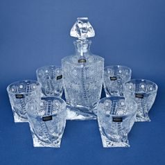 Quadro whisky set - 500PK, 1+6 pcs., Bohemia Crystalite