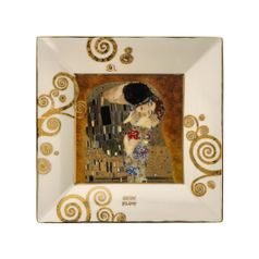 Bowl Gustav Klimt - The Kiss, 16 / 16 / 2 cm, Fine Bone China, Goebel