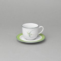 Cup 110 ml espresso + sacuer 115 mm, Thun 1794, karlovarský porcelán, OPÁL grass