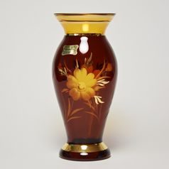 Egermann: Váza Amber žlutá lazura, v: 18 cm, Skleněné vázy Egermann