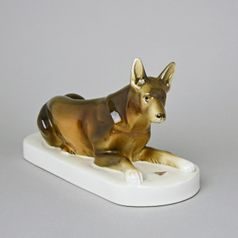 Wolfdog 17 x 7 x 9 cm, Luxor, Porcelain figures Duchcov