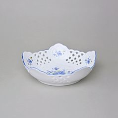 Bowl pentagonal perforated 19 cm, Forget-me-not, Český porcelán a.s.
