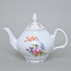 Tea pot 1,2 l, Thun 1794 Carlsbad porcelain, BERNADOTTE Meissen Rose