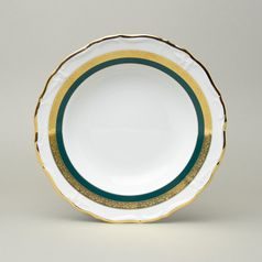Talíř hluboký 23 cm, Marie Louise 8800501 zlato + zelená, Thun 1794 a.s.