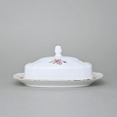 Butter dish 250 g, Thun 1794 Carlsbad porcelain, BERNADOTTE Meissen Rose