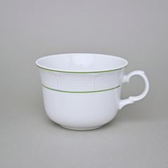 7047703: Cup low 350 ml, Thun 1794, karlovarský porcelán, NATÁLIE light green lines