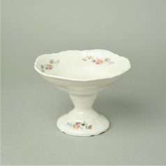 Bowl 16 cm footed, Thun 1794, karlovarský porcelán, BERNADOTTE ivory + flowers