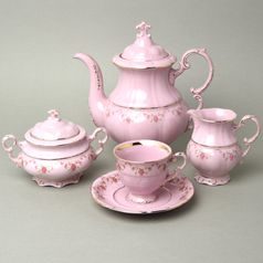Coffee set for 6 pers., Sonáta, decor 158, Leander rose china