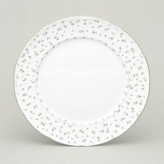 Dinner plate 26 cm, Thun 1794, karlovarský porcelán, Natálie green flowers