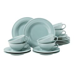 Beat arctic blue: Tea set 18 pcs, porcelain Seltmann