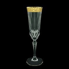 Astra Gold: Champagne glass 180 ml, 24,7 cm, crystal + gold, Adagio, Romance Golden Classic decor