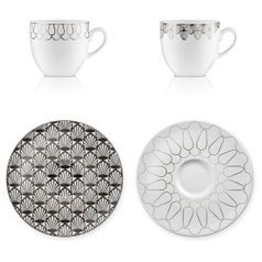 Coffeecups set 1 First Platin 200ml, porcelain, Goebel