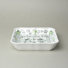 Mísa salátová čtyřhranná 21 cm, zelený cibulák, originální z Dubí