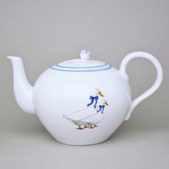 Konvice čajová se sítkem 2 l, Český porcelán a.s., husy