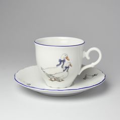 Cup 190 ml and saucer 155 mm, Ophelia goose, THUN 1794