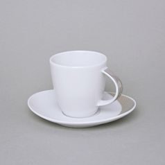 26805: Cup 140 ml plus saucer 140 mm, Thun Carlsbad porcelain, Loos